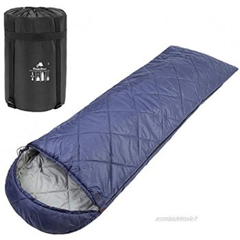 CampFeuer Sac de Couchage XXL | 220 x 75 cm | Adulte | Sac de Couchage pour Le Camping et Les activités de Plein air