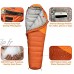 SAFACUS Sac de couchage en duvet 10 degrés pour randonnée et camping Sac de couchage hiver Sac de couchage léger Sac de couchage compact avec sac de compression