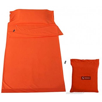 Local Makes A Comeback Hôtel de voyage sac de couchage sale sac de couchage sanitaire drap de sac de couchage sac de couchage imprimé sale 180 cm x 210 cm orange