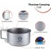 Bestargot Tasse de Camping 450ml Titane Mug avec Sac en Filet,Tasse en Titane avec Poignée Pliante,Vaisselle pour Tasse Extérieure,Léger et Portable