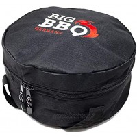 Big BBQ Sac de transport pour marmite à feu 4,5 QT avec compartiment pour accessoires Noir