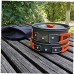 BRAVOSOLEIL Ustensiles Poêle Randonnée Kit De Pique-nique Batterie De Cuisine Set De Cuisine Outils Pour L'extérieur Orange Backpacking