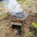 ddmlj Pique-Nique en Plein Air Pot Unique en Aluminium Camping Suspendu Pot Assis Pot 5-8 Personnes Marchant Pot Pique-Nique Pot Camp Pot Ensemble De Pot