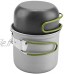 Oure Pot en Aluminium Batterie de Cuisine Portable pour Barbecue Pique-Nique Pratique pour la randonnée en Camping