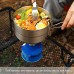 QOTSTEOS Pot Lunch Pique-Nique en Acier Inoxydable Boîte à Lunch Anti-Brûlure avec Poignée Pliable pour Randonnée Camping Extérieur