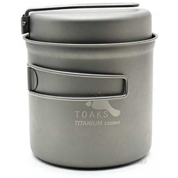 TOAKS Titanium 1100ml Pot with Pan by TOAKS