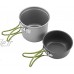 xiji Pot en Aluminium Pot en Aluminium 2 pièces Ensemble ustensiles de Cuisine Portables pour Barbecue randonnée pour Le Camping