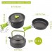 Batterie de cuisine de camping ensemble de cuisine en plein air avec bouilloire ultra légère et casserole pour 2 à 3 personnes théière portable pour camping randonnée pique-nique