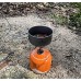 iBasingo Ensemble de casseroles et poêles de camping en titane avec poignée pliable Ustensiles de cuisine légers Ustensiles de cuisine pour randonnée pique-nique voyage