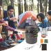 Kit de casseroles de camping avec réchaud de camping en extérieur pliable en alliage d'aluminium léger ensemble de casseroles et poêles anti-adhérentes de camping poêle à gaz pour randonnée