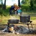 Moanyt Batterie de cuisine de camping en acier inoxydable pour 2 à 3 personnes