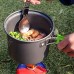 Ustensiles De Cuisine En Plein Air Set Bouilloire Pot Pan Accessoires Pour 2 À 3 Personnes Camping En Plein Air Voyage Pique-nique Randonnée