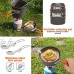 Wilxaw Kit d'ustensiles de cuisine de camping avec réchaud Pour 1 à 2 personnes Portable Pour l'extérieur le pique-nique le trekking la randonnée