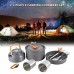 yidenguk Kit de Batterie de Cuisine de Camping Ensemble de Cuisson en Plein Air en Aluminium Antiadhésif pour 2 à 3 Personnes pour Camping Randonnée Pédestre Pêche