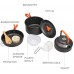 Your's Bath Kit de Batterie de Cuisine de Camping,2-3 Personnes Kit de Cuisine en Camping,Combinaison de Vaisselle Portable pour Camping Randonnée Pédestre Pêche