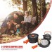 Your's Bath Kit de Batterie de Cuisine de Camping,2-3 Personnes Kit de Cuisine en Camping,Combinaison de Vaisselle Portable pour Camping Randonnée Pédestre Pêche