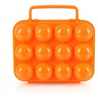 BrilliantDay Portable Porte-Oeufs Boîte à Oeufs en Plastique pour Camping et Pique-Nique Couleur Orange