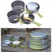 Colcolo 11 en 1 Camping Cookware Mess Kit Léger Marmite Pan Bowl Assiette