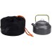 DHUMI Camping en Plein air Ustensiles de Cuisine Ultra-léger PortableWater Kettle Pan Sets Alumina Cooking Kits Ustensiles Randonnée Pique-Nique
