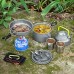Ensemble de Cuisine extérieure Portable Bol Ustensiles de Cuisine Camping Pique-Nique Ustensiles de randonnée Équipement Couleur: Noir