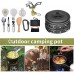 HAHFKJ Camping Cookware Kit Ensemble de Cuisine en Aluminium extérieur Pique-Nique de randonnée voyageant Un Barbecue Equipement de la Vaisselle Boulette Pot ustensiles de Cuisine Color : C