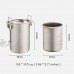 Titane suspendu Pot avec couvercle Poignée pliable en plein air Pot de camping ultra-léger Boire Pique-nique Cuquet de cuisine 980ml Ustensiles de cuisine Color : Silver Size : 9.8*14.5 cm