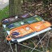 WLQWER 7 pièces Camp Cuisine Ustensiles Ensemble Organisateur Voyage Accessoires Grillades Portable Pied Compact pour Sac à Dos BBQ Camping Handking Kit de Batterie de Cuisine,Marron
