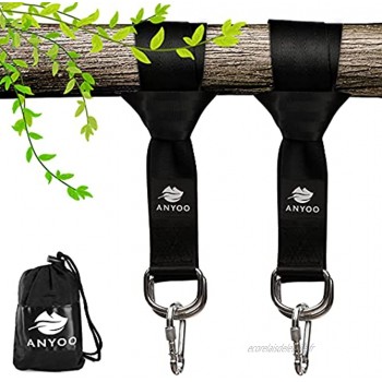 ANYOO Baum Swing Straps Hängendes Kit Durable Straps Heavy Duty Stahl Karabiner Einfach und Schnell Gut für Schaukeln und Hängematten
