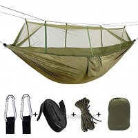 Hamac de camping léger avec moustiquaire Hamac porteur en nylon de 440lb de parachute léger pour hamac porteur pour le jardin en plein air camping de randonnée sac à dos de voyage  Couleur : A
