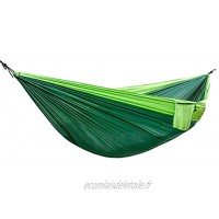 Hamacs De Camping Portables Doubles Et Simples De Parachute en Nylon Léger pour La Randonnée Les Voyages La Plage Color : Green Size : 300kg