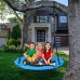 Vanku Balançoire nid d'ange pour enfants et adultes 300 kg Pour jardin extérieur Avec assise de 115 cm de diamètre et 2 balançoires de 600 kg Sangles bleues