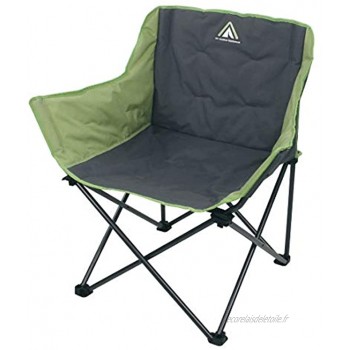 10T Jace Beechnut Chaise de Camping Pliante XXL jusqu'à 130 kg avec Porte-gobelet et Poche latérale