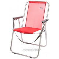 AKTIVE Chaise Fixe en Aluminium Plage Rouge