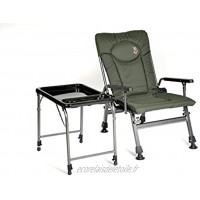 Carp Chaise de pêche avec table F5R + ST5 Chaise de luxe Table de pêche à la carpe Table pliante pour pêcheur avec hauteur supplémentaire