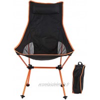 Chaise de Camping Portable Chaise Pliante Ultralégère Compacte avec Sac en Tissu Oxford Oreiller en éponge 150 Kg de Charge pour la Pêche le Camping L'alpinisme les Voyages Longue Distance