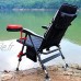 Chaise de pêche pliable robuste chaise de camping chaise de plage inclinable à zéro gravité extérieure avec sac de rangement 7 dossiers réglables en vitesse charge maximale de 440 lb festival