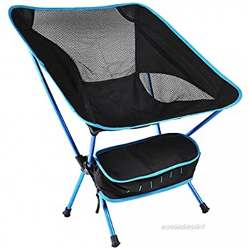 Chaises de randonnée – Chaises de camping pliantes compactes ultralégères pliables pliables légères dans un sac pour l'extérieur le camping les pique-niques la randonnée la plage bleu ciel