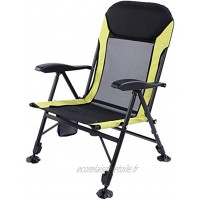 FTVOGUE- Chaise de Pêche Chaise de Camping Pliante Chaise de Camping avec Coussin Amovible Chaise Réglage Multi-Angle pour Expérience Confortable Antidérapant et Légère