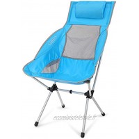 G4Free Chaise de camping pliante légère avec dossier haut et poche latérale amovible avec coussin poche latérale compacte pour le sport pique-nique la plage la randonnée la pêche