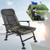 GOTOTOP Chaise de Camping Fauteuil Pliable Angle de Dossier réglable de 0~180 ° Matériau du Cadre en Acier Lit Pliant Se Pliant Chaise Confortable