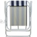 Harbour Housewares Chaise de Plage de Camping Portable et Pliante Rayures Bleu Pack de 2
