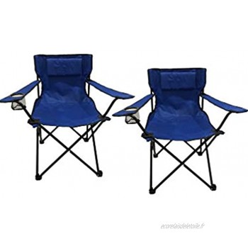 Homecall Chaise de camping Bleu