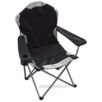 Hyfive Chaise de Camping Pliante Noir
