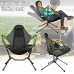 LYDQ Chaise de camping pliante de luxe inclinable et confortable Gris foncé