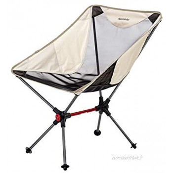 Naturehike Chaise Pliante Portable Chaise Ultra-léger de Lune Camping Lumière Chaise Peut être Utilisé pour la Pêche au Jardin et Pique-Nique Kaki