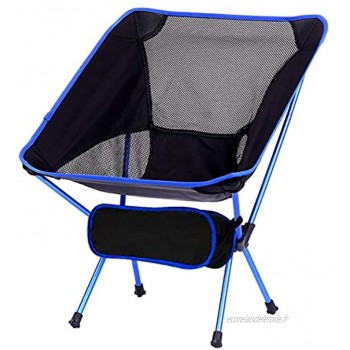 Queta Chaise de Camping Pliable Chaise de pêche Pliante de Support en Alliage d'aluminium avec Sac de Transport Ultra-légère Durable Convient pour Barbecue Randonnée Pique-Nique Pêche Plage Jardin