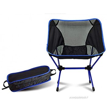Sayiant Chaise de camping chaise de pêche chaise de plage chaise d'extérieur portable avec sac de transport pour activités de plein air camping barbecue plage randonnée