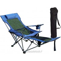 TriGold Pliable Chaise De Camping avec Removable Repose-Pieds,réglable Fauteuil De Camping,extérieur Portable Chaise De Salon avec Dos Respirable C