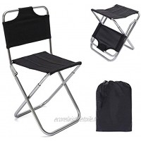 ZZM Mini chaise de camping pliante en aluminium léger avec sac de transport pour la pêche la randonnée le camping les pique-niques les voyages 1 pièce