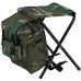 Chaise de camping pliante tabouret sac à dos avec sac de pique-nique isolé plus frais sac de table de siège de randonnée portable camouflage pour la plage de voyage de pêche intérieure en plein air